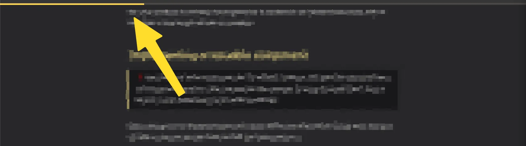 Image showing the read progress for the page